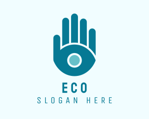 Contact Lens - Eye Hand Optometrist logo design