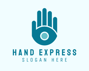 Sign Language - Eye Hand Optometrist logo design