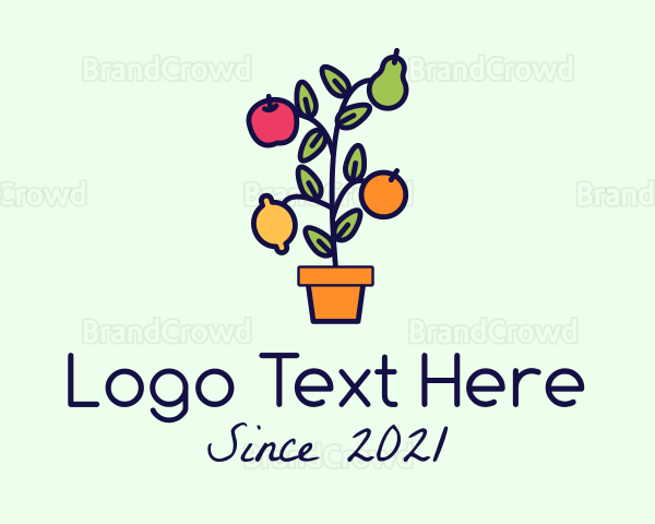 Organic Fruit Harvest Logo