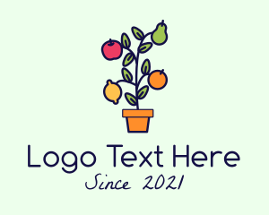 Organic Produce - Organic Fruit Harvest logo design