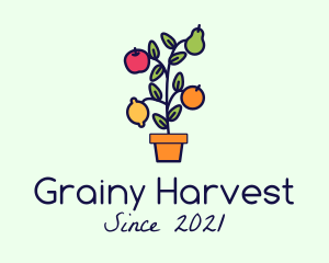 Organic Fruit Harvest logo design