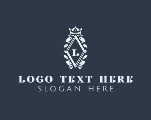 Wreath - Diamond Royal Crown logo design