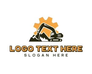 Heavy Vehicle - Quarry Mining Excavator logo design