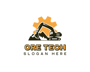 Mining - Quarry Mining Excavator logo design