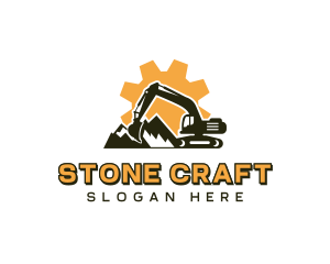 Quarry - Quarry Mining Excavator logo design