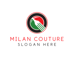 Milan - Italian Fork Restaurant logo design