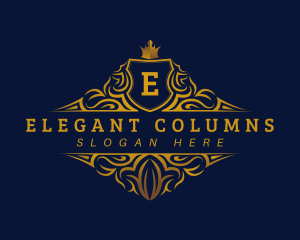 Elegant Crown Crest logo design