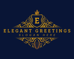 Elegant Crown Crest logo design