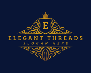 Elegant Crown Crest logo design