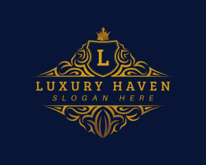 Opulent - Elegant Crown Crest logo design