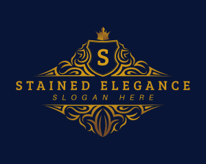 Elegant Crown Crest logo design