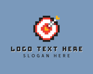 Gaming - Pixelated Bullseye Game logo design