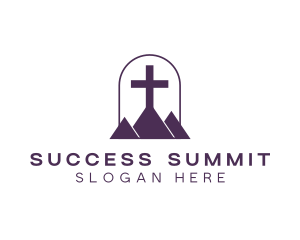 Summit Cross Crucifix logo design