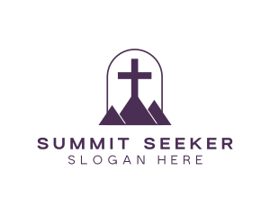 Summit Cross Crucifix logo design