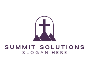 Summit Cross Crucifix logo design