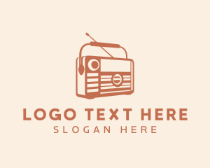 Transmission - Retro Music Radio logo design