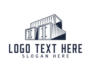 Warehouse - Storage Cargo Container logo design