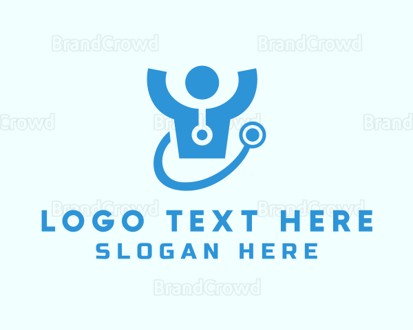 Doctor Stethoscope Checkup Logo