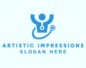 Doctor Stethoscope Checkup logo design