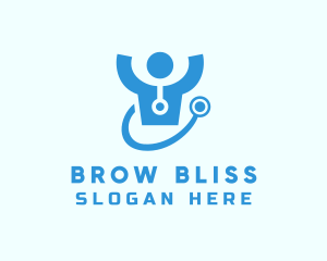 Doctor Stethoscope Checkup logo design