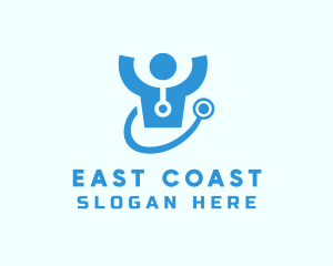 Doctor Stethoscope Checkup logo design