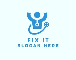 Doctor Stethoscope Checkup logo design