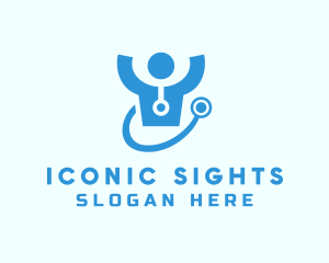 Doctor Stethoscope Checkup logo design