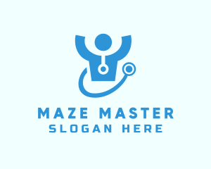 Doctor Stethoscope Checkup logo design