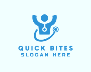 Doctor Stethoscope Checkup logo design