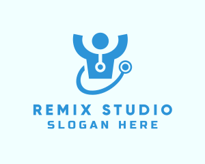 Doctor Stethoscope Checkup logo design