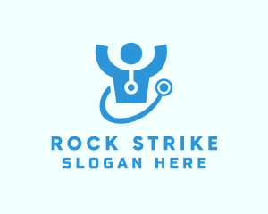 Doctor Stethoscope Checkup logo design