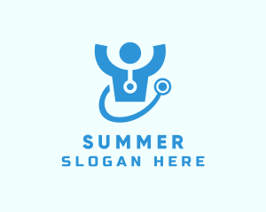 Doctor Stethoscope Checkup logo design