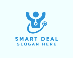 Doctor Stethoscope Checkup logo design