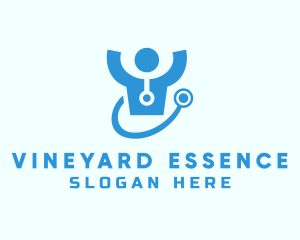 Doctor Stethoscope Checkup logo design