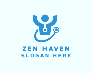 Doctor Stethoscope Checkup logo design