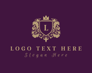 Boutique - Ornamental Regal Crown Shield logo design