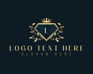 Foliage - Luxury Diamond Crest logo design