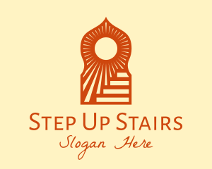 Staircase - Sunrise Stairs Temple logo design