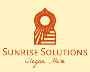 Sunrise - Sunrise Stairs Temple logo design