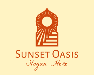 Sunrise Stairs Temple logo design