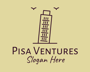 Pisa - Leaning Tower of Pisa logo design