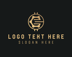 Bitcoin - Technology Coin Crypto logo design