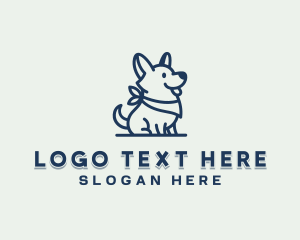 Corgi - Pet Dog Bandana logo design