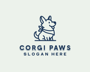 Corgi - Pet Dog Bandana logo design