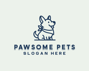Pet Dog Bandana logo design