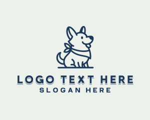 Dog Trainer - Pet Dog Bandana logo design