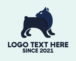 Blue Puppy - Alert Pet Dog logo design