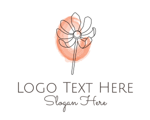 Lotion - Nature Watercolor Flower logo design