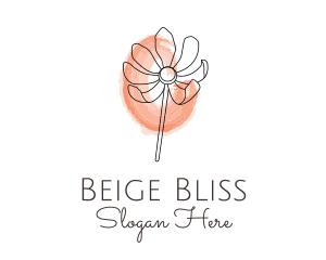 Nature Watercolor Flower logo design