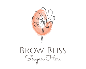 Nature Watercolor Flower logo design